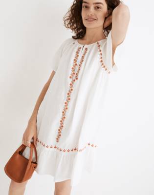 embroidered linen dress