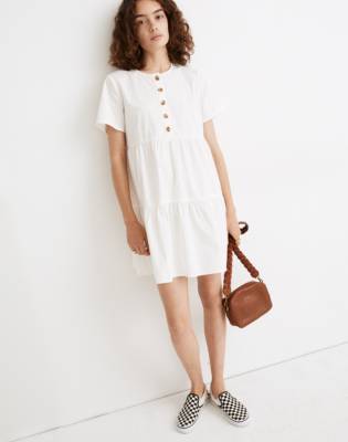 button dress short sleeve