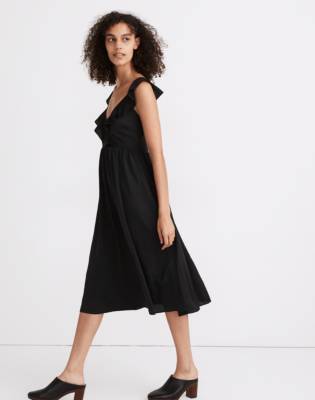 madewell black floral dress