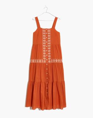 madewell apron midi dress