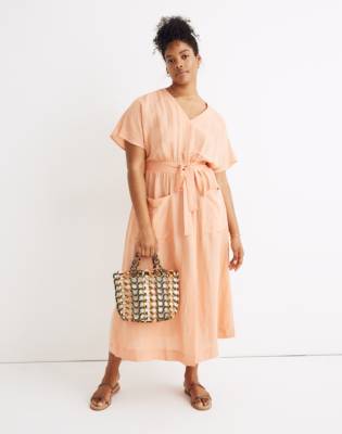 tie waist dress midi