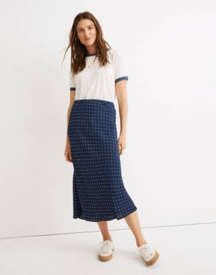 polka dot slip skirt