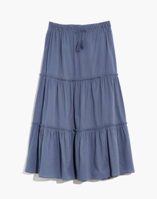 drawstring maxi skirt