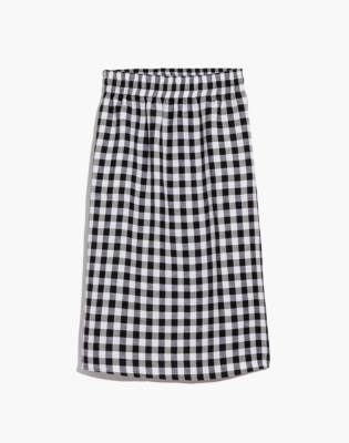 smocked waist midi skirt