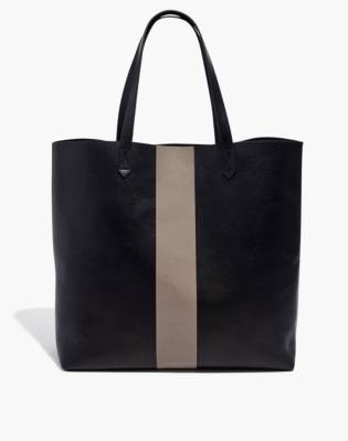 madewell black leather tote