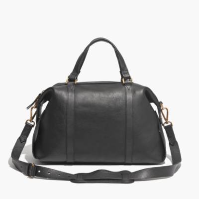 madewell black leather tote