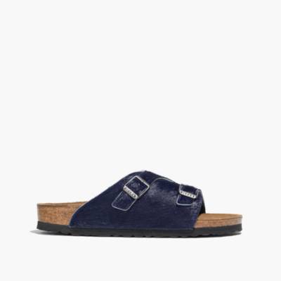 BirkenstockÂ®  Madewell Zurich Sandals in Navy Calf Hair