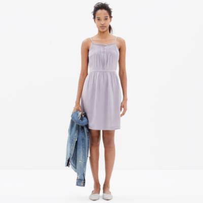 Silk Sunlight Cami Dress in Painted Feathers : waist defined ...