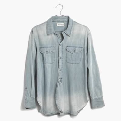 denim cargo shirt