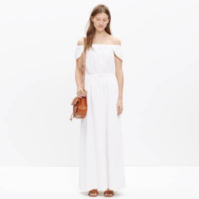 shoulder dress maxi madewell hilaria dresses