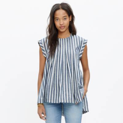 Garden Top in Indigo Stripe : blouses | Madewell