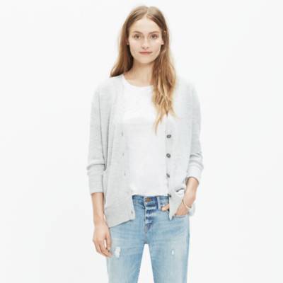 lightweight white cardigan sweater