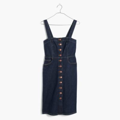 madewell denim jumper dress