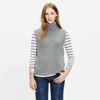 Contour Turtleneck Layering Vest : sweaters | Madewell