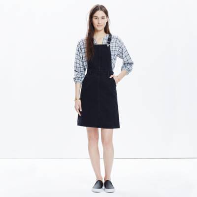 black overall jumper dress