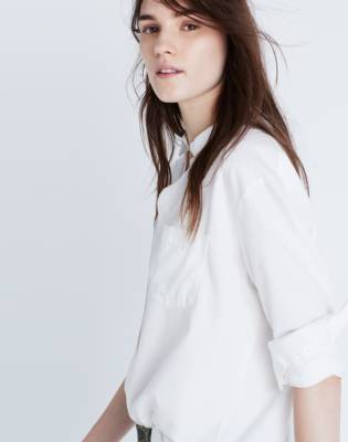 female white dress shirt