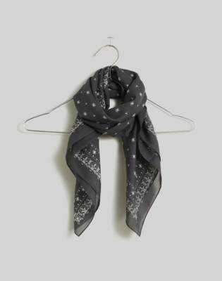 Madewell Organic Cotton Bandana In Black Coal
