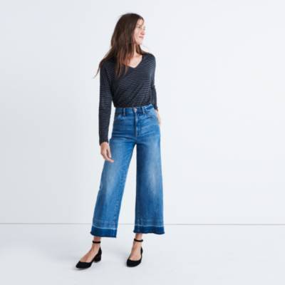 madewell drop hem jeans