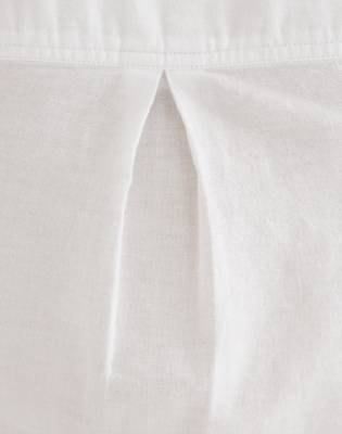 White Tie-Front Shirt in eyelet white image 4