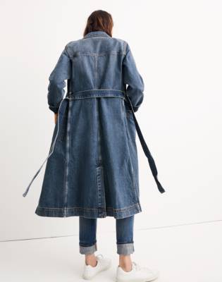 women's denim duster coat