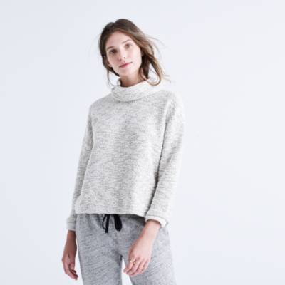 marled cowl neck sweater