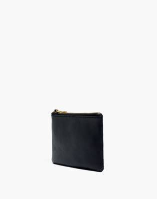 black leather coin pouch