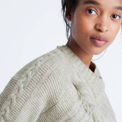 madewell cable knit sweater