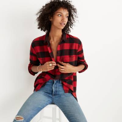 flannel and boyfriend jeans