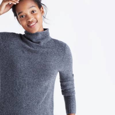 inland striped turtleneck sweater in coziest yarn