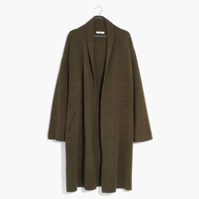 madewell camel sweater coat