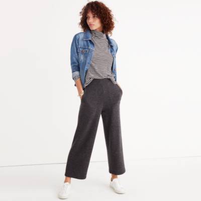 madewell wide leg sweater jumpsuit