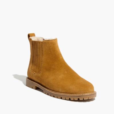 shearling chelsea boot