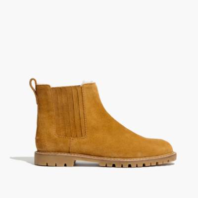 shearling chelsea boot