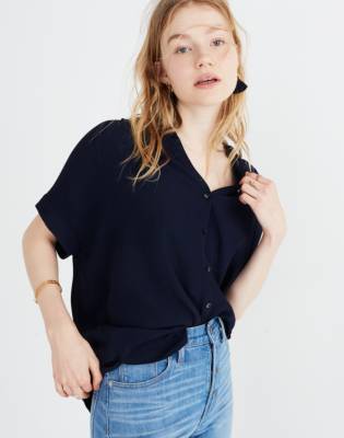 madewell central shirt black