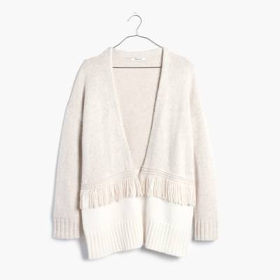 madewell chatterton fringe cardigan