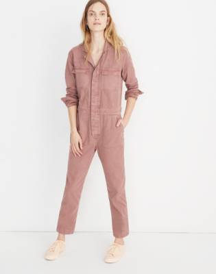 madewell denim slim coverall jumpsuit