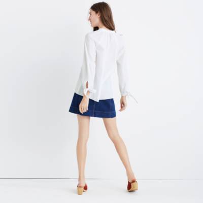 madewell tie sleeve sweater