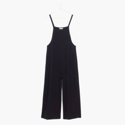black knit overalls