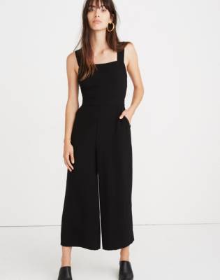 apron bow back jumpsuit