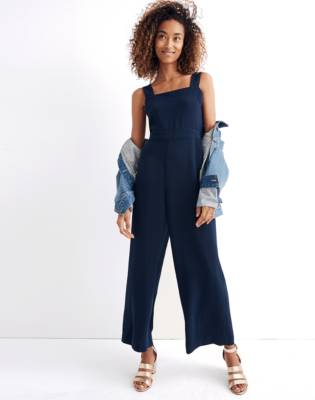 apron bow back jumpsuit