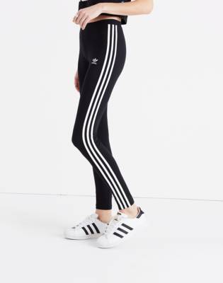 adidas 3 stripe leggings khaki