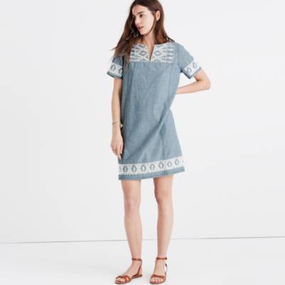 chambray tunic dress