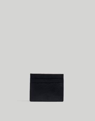 black leather card case