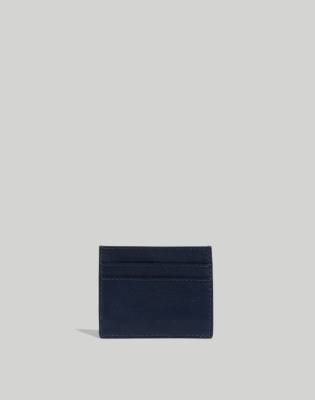 Madewell The Leather Card Case In Dark Baltic