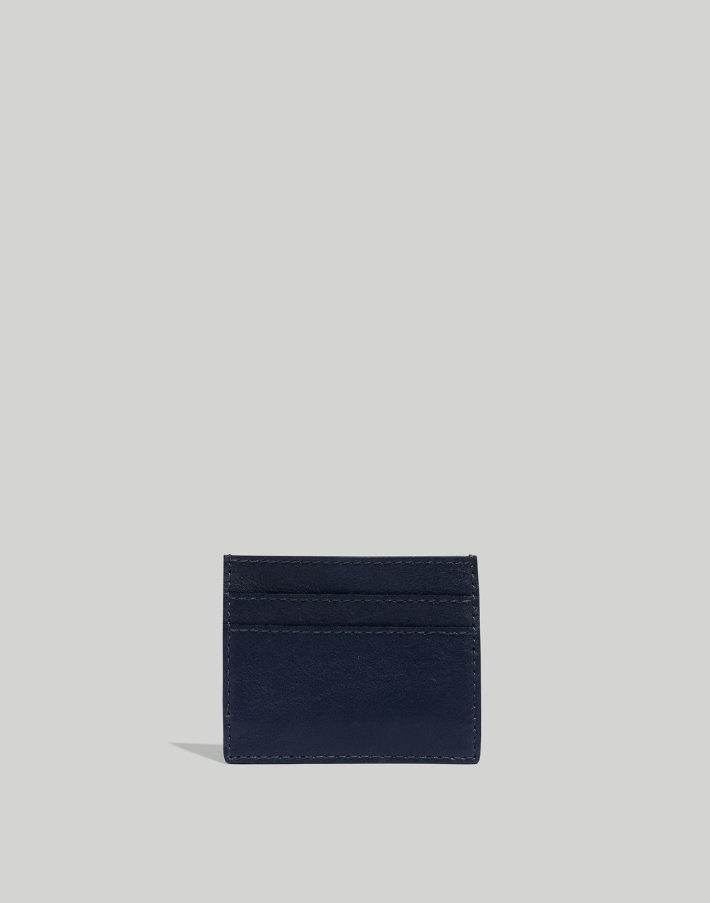 Mw The Leather Card Case In Dark Baltic