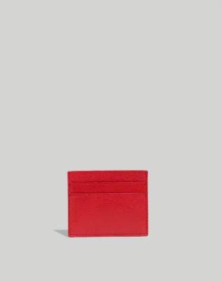 Madewell The Leather Card Case In Scarlet