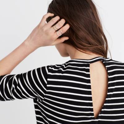 madewell black and white striped dress