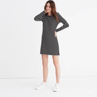 madewell black and white striped dress