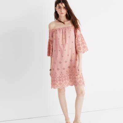 madewell off the shoulder dress