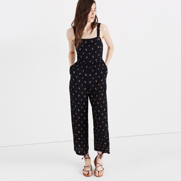 Smocked Crop Jumpsuit in Lilies of the Valley : shopmadewell OVERALLS ...
